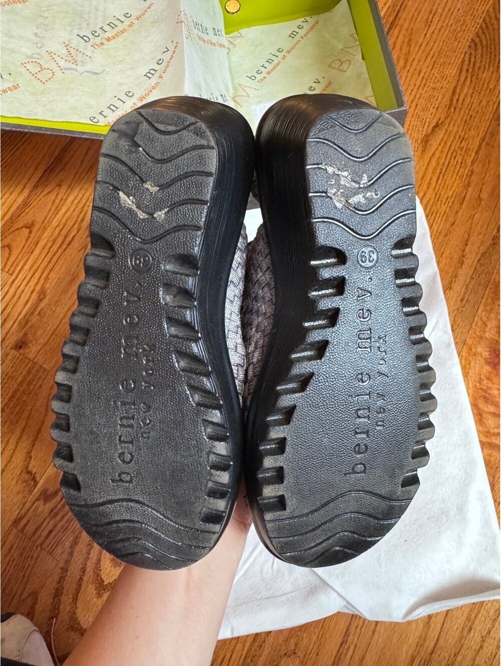 Bernie Mev. Grey Wedges View 4